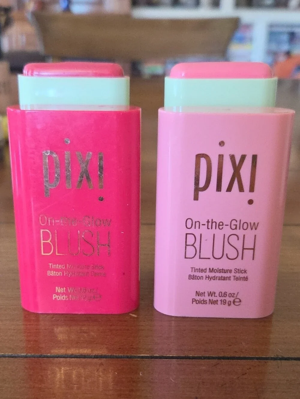Pixi On-the-Glow Blush Tinted Moisture Sticks in Ruby and Fleur Colors
